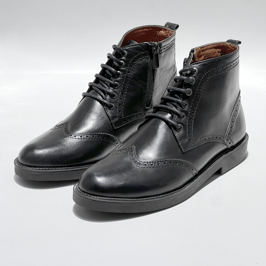 Boots ALONZO HOMME 100%En Cuir NOIR REF AZ798