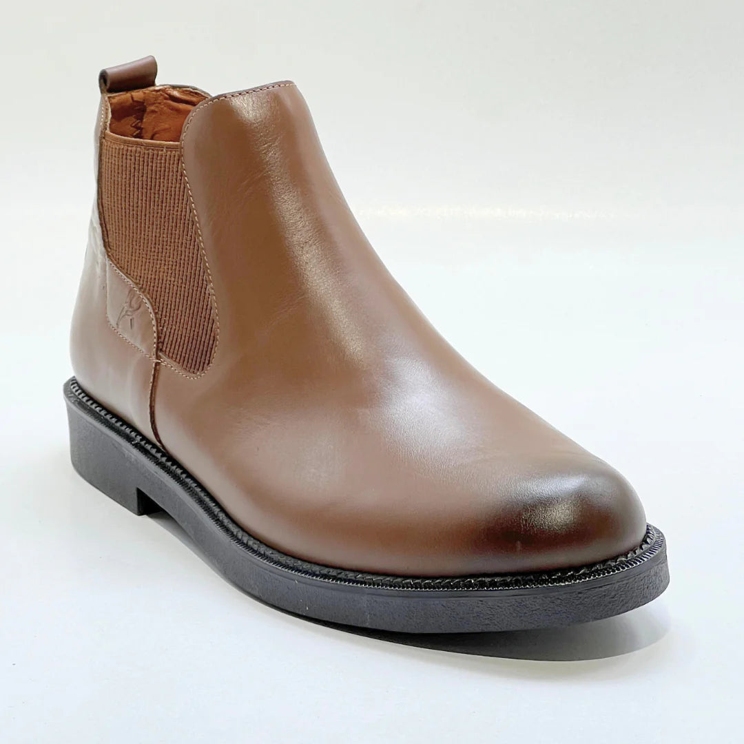 VOGUISH Tan Chelsea Boot 100% Cuir tabac REF 038