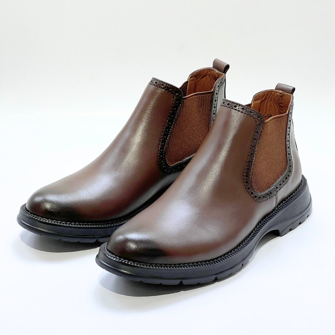 Bottine Tendance Médical en Cuir 100% MARRON REF AZ721