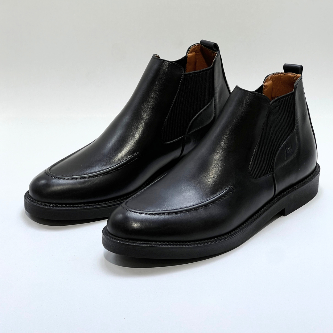 ALONZO Bottine en Cuir 100% NOIR REF AZ033