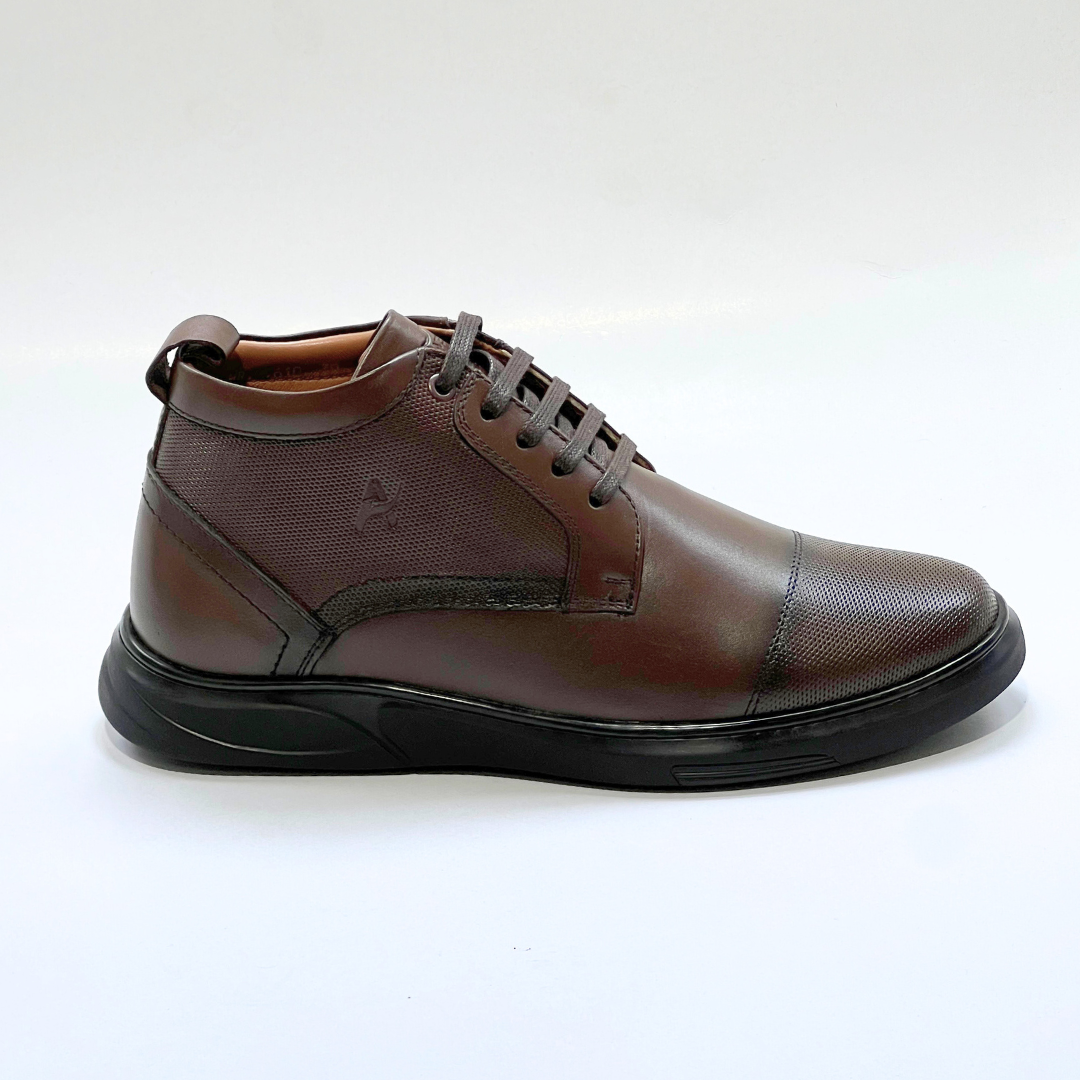 Demi - Bottine Médical 100% Cuir MARRON REF 610