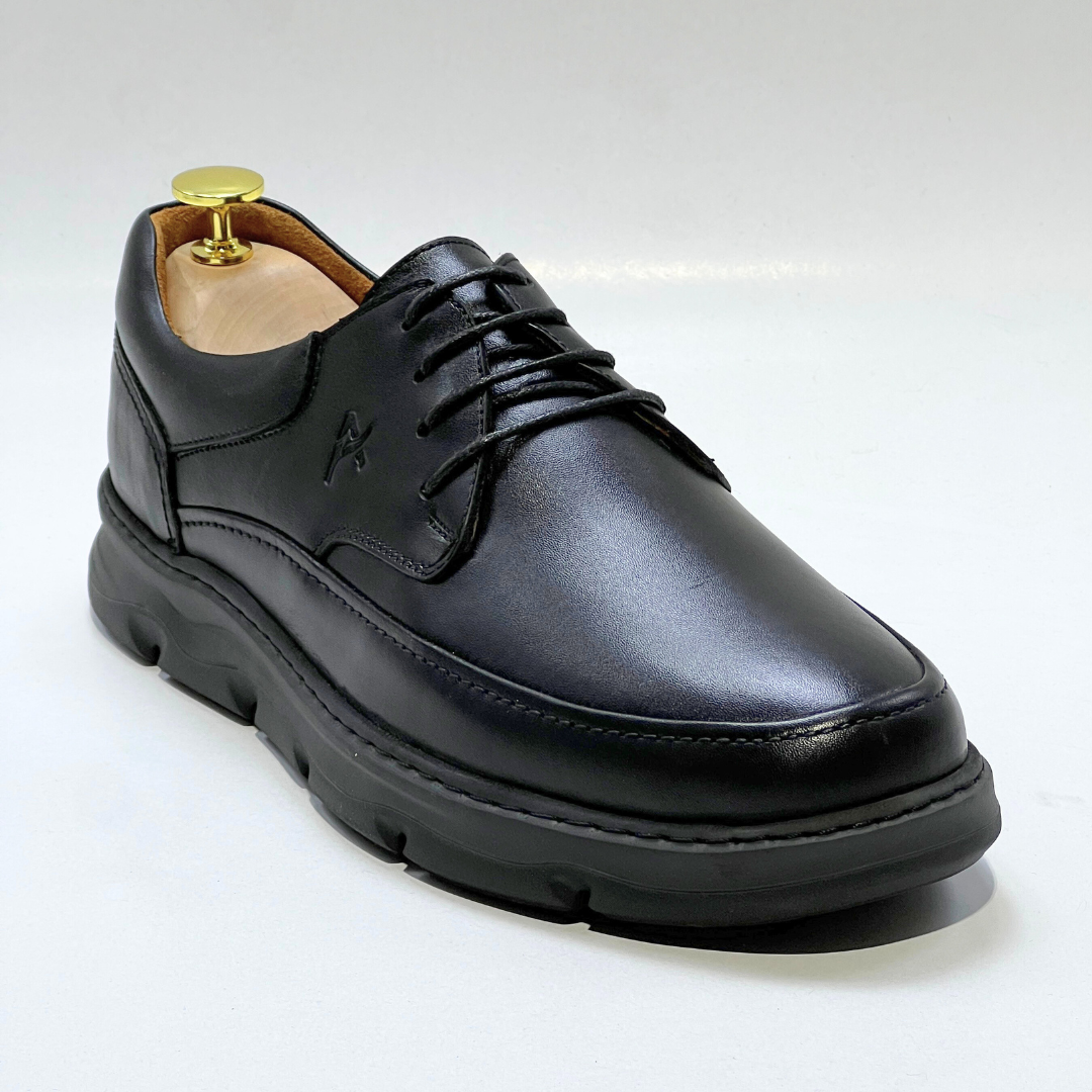 Chaussures Pour Homme 100% Cuir Médical NOIR REF AZ1035