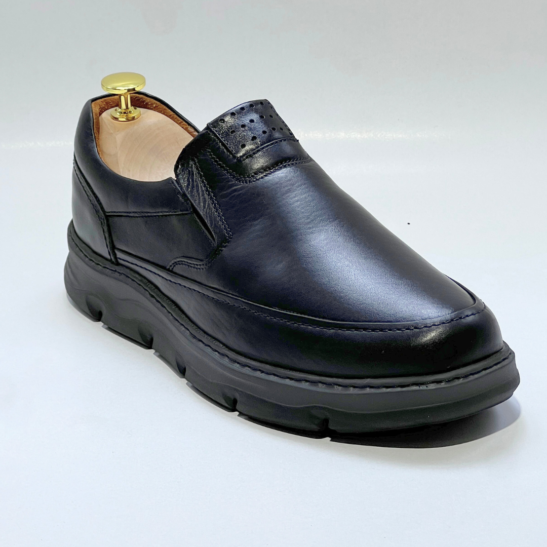 Chaussures Médical pour Homme 100% Cuir  NOIR REF 1032