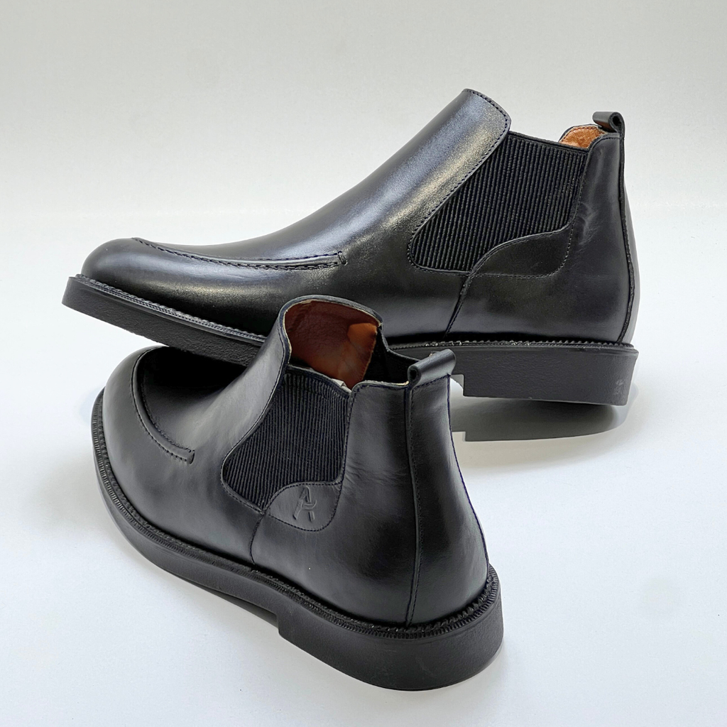 ALONZO Bottine en Cuir 100% NOIR REF AZ033