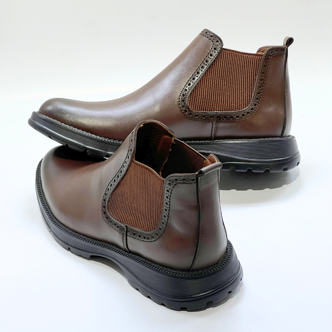 Bottine Tendance Médical en Cuir 100% MARRON REF AZ721