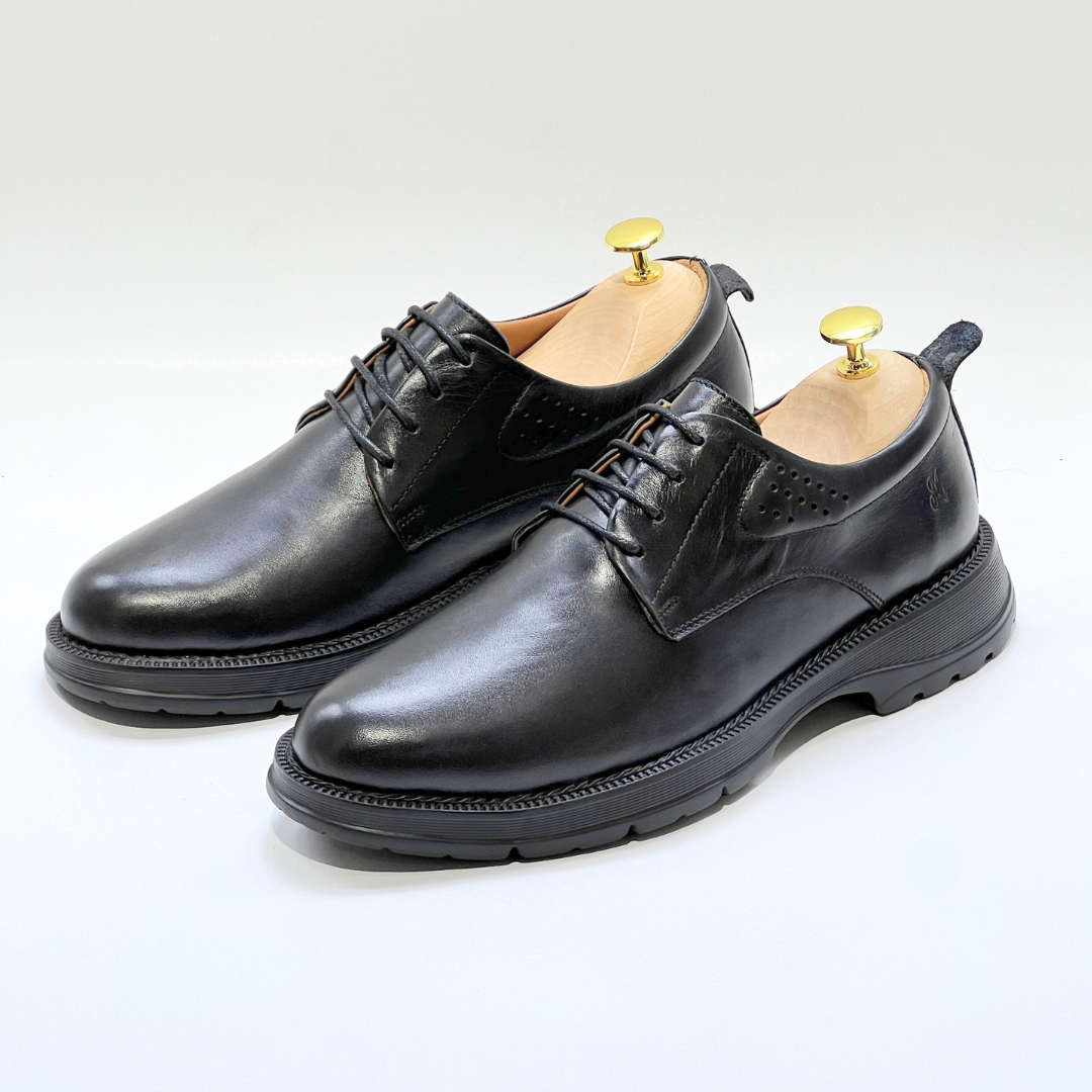 Generic Chaussures Médical Pour Homme 100% Cuir NOIR REF AZ1028