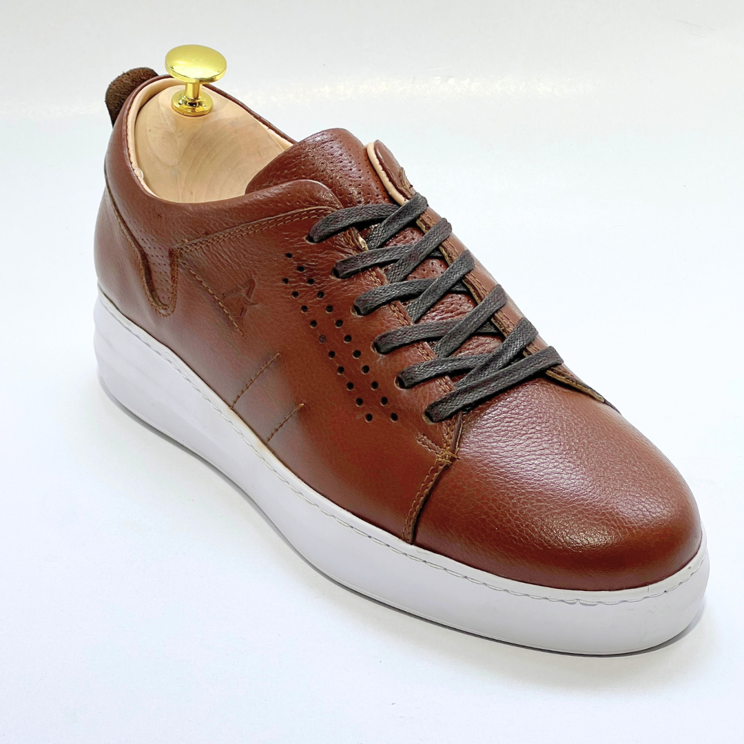 Basket homme S-EVA B en cuir 100% Médical TABAC ref 059