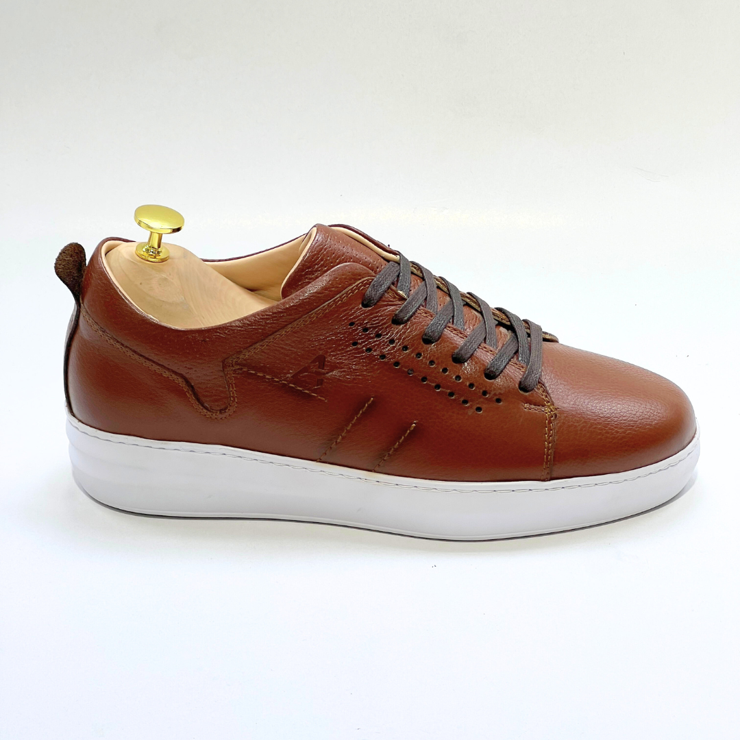 Basket homme S-EVA B en cuir 100% Médical TABAC ref 059