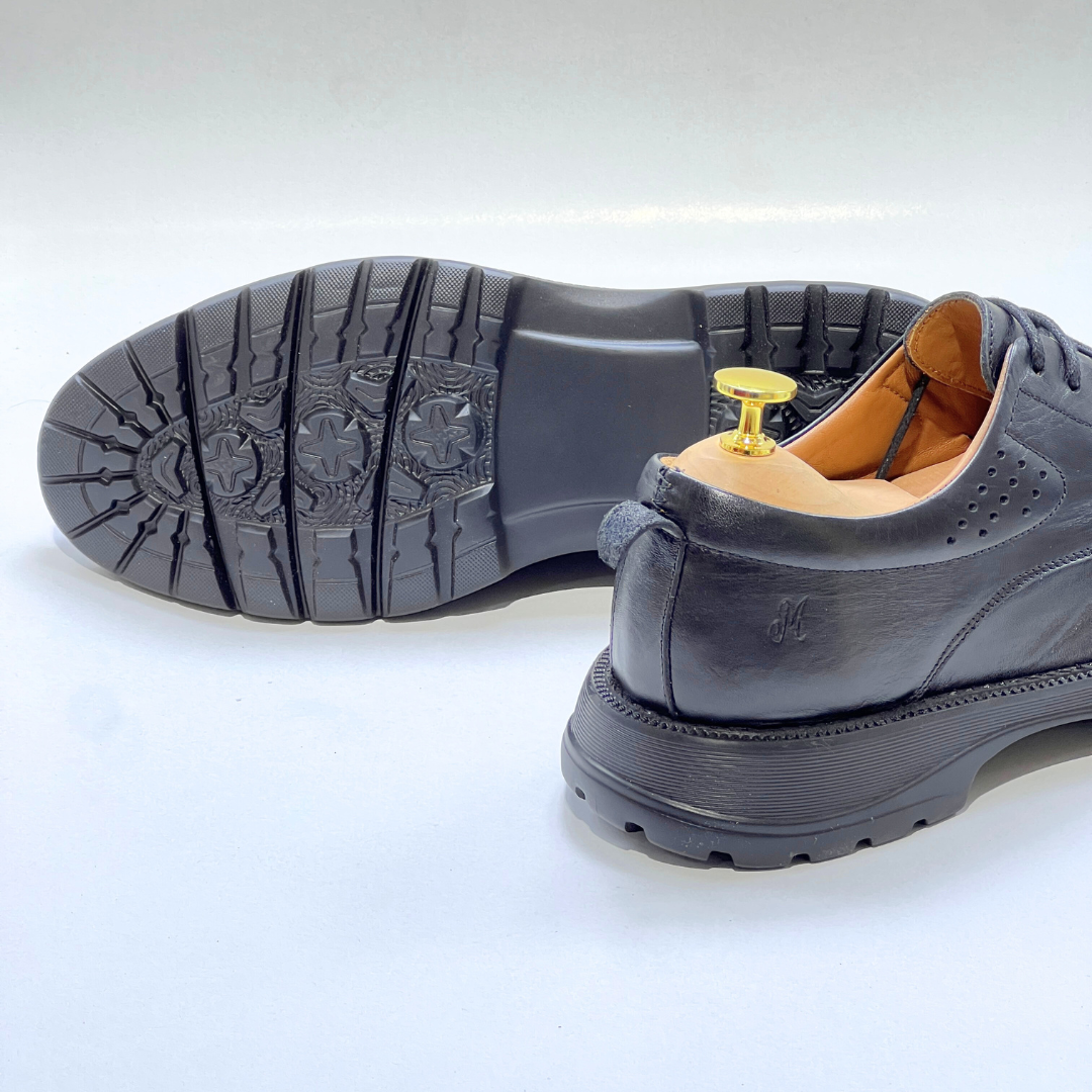 Generic Chaussures Médical Pour Homme 100% Cuir NOIR REF AZ1028