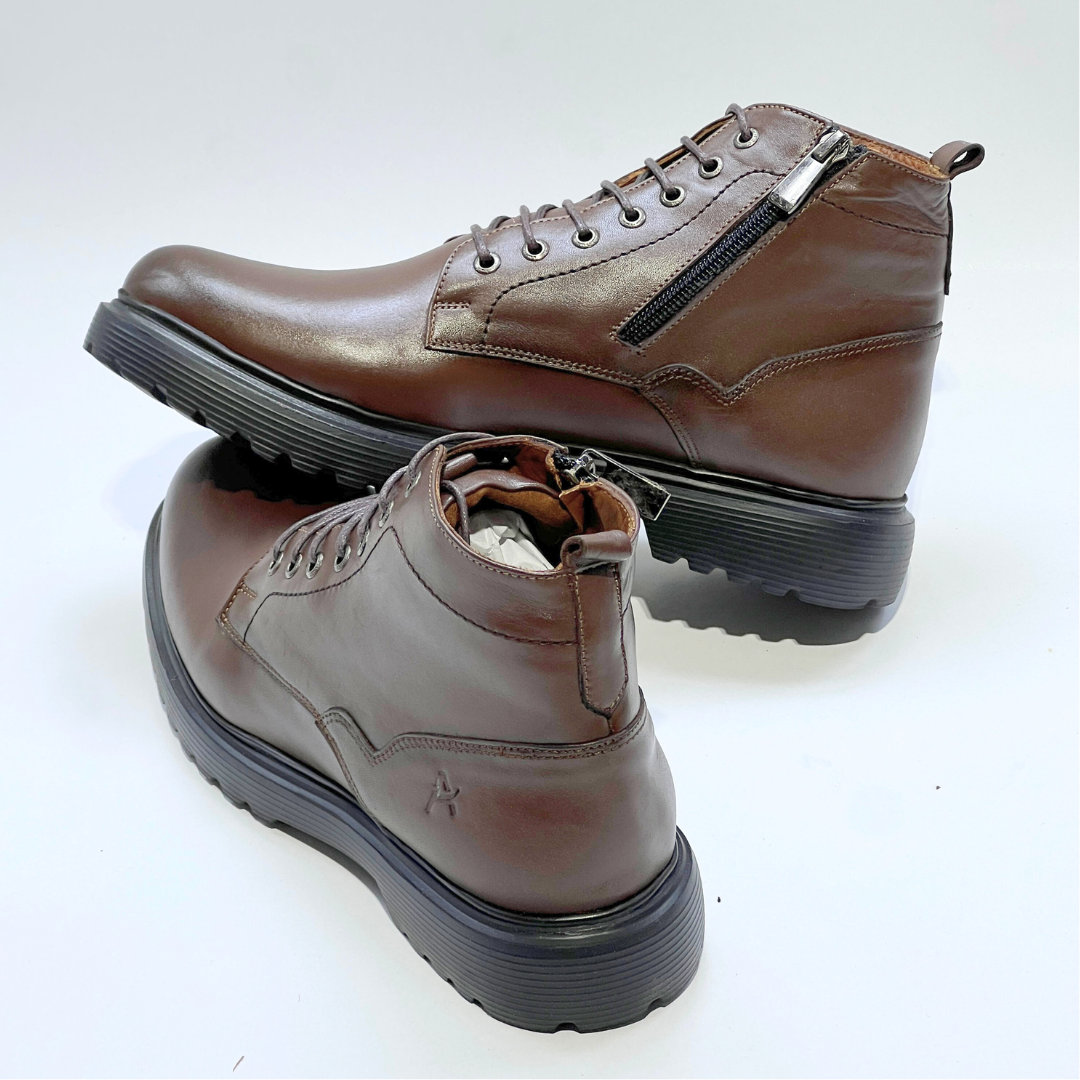 BOOTS RAGAMA - Médical 100% Cuir MARRON REF AZ805