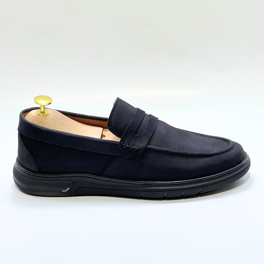 Mocassins Alonzo cuir 100% nubuck NOIR REF AZ643
