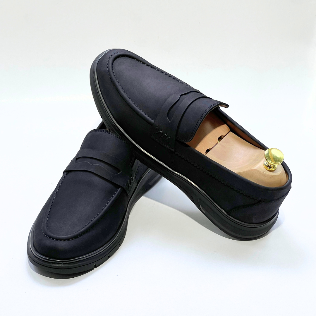 Mocassins Alonzo cuir 100% nubuck NOIR REF AZ643