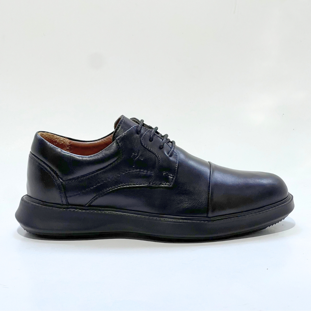 CHAUSSURES Médical 100% EN CUIR VÈRITABLES NOIR Ref 051