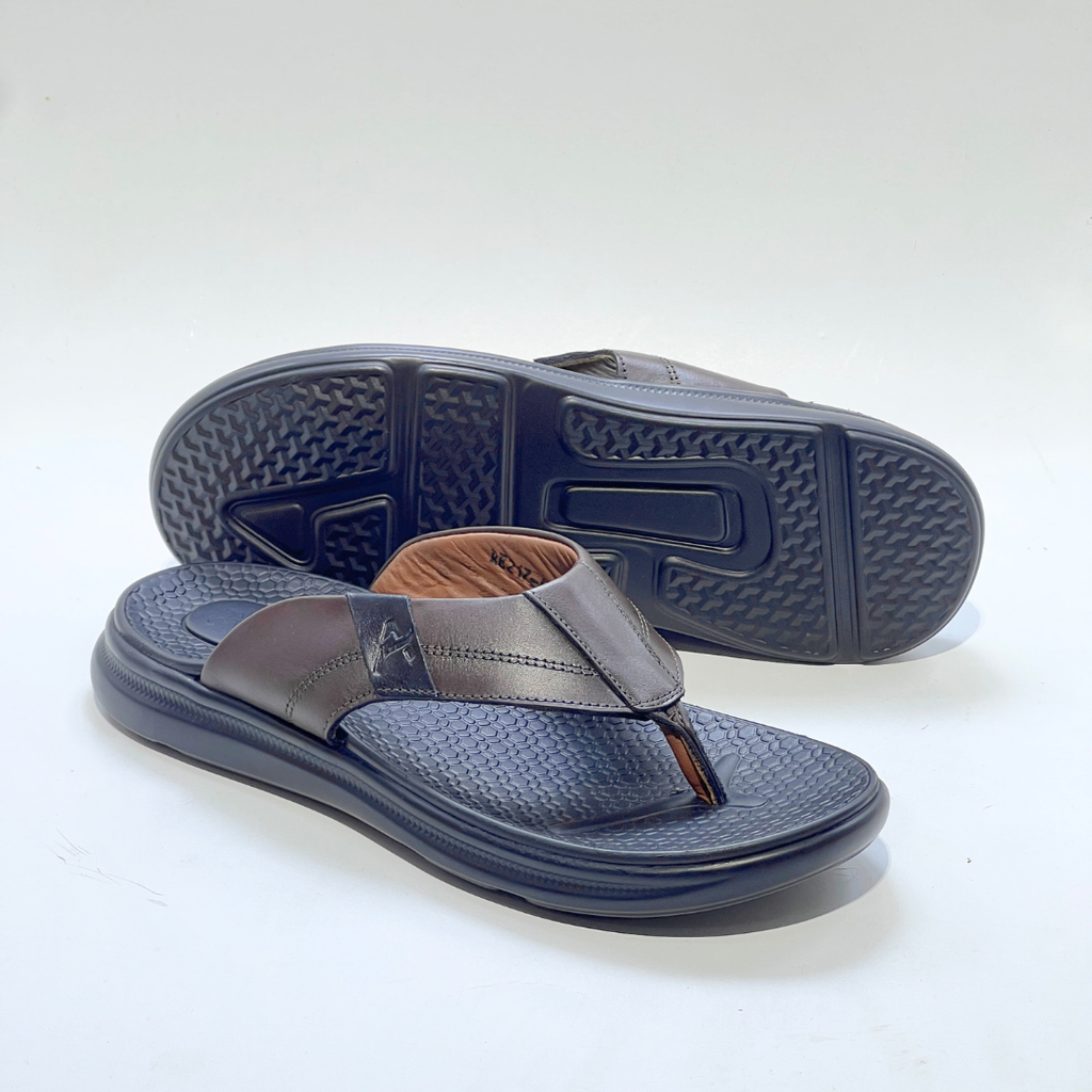 SANDAL HOMMES MEDICAL EVA 100% CUIR EN MARRON REF 2117