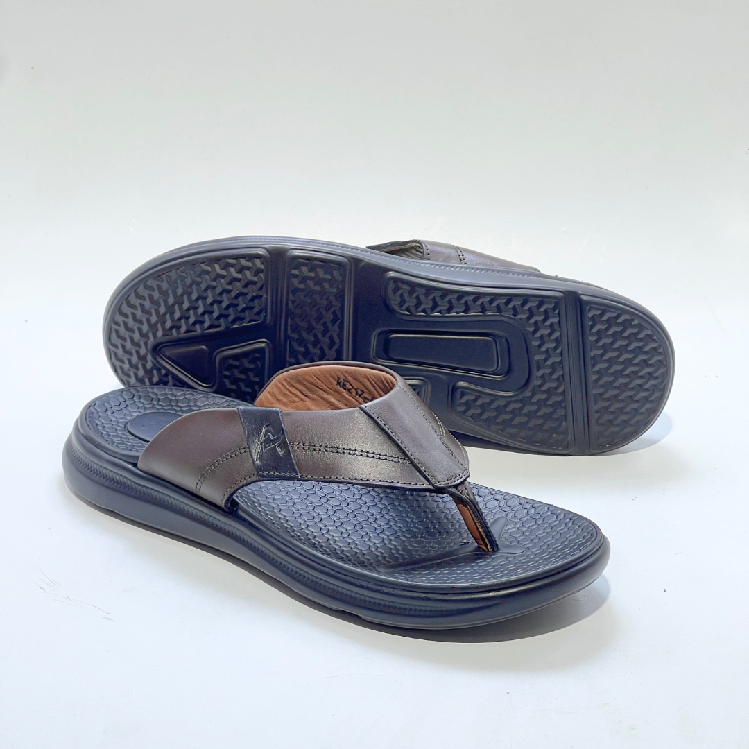 SANDAL HOMMES MEDICAL EVA 100% CUIR EN MARRON REF 2117