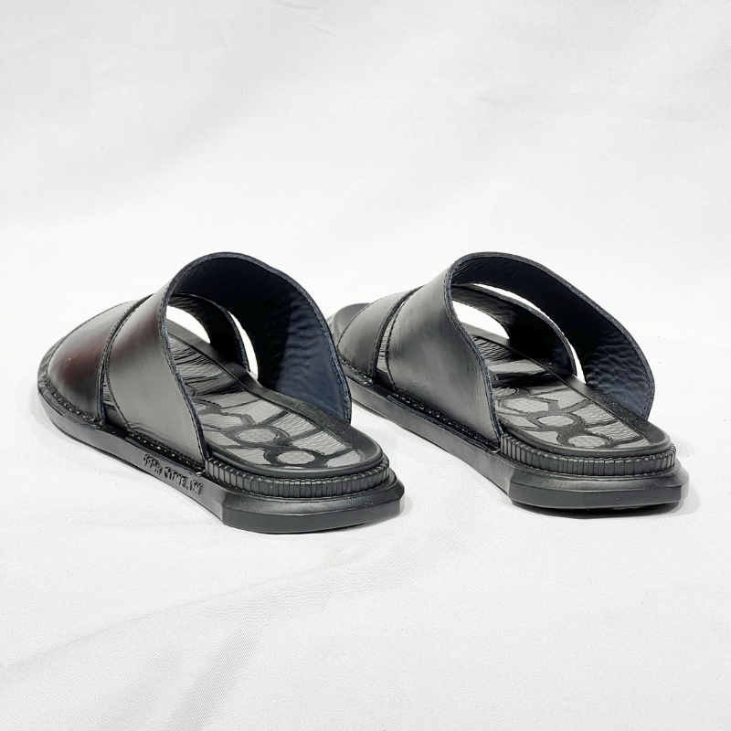 SANDALE MEDICAL EN CUIR 100% EN NOIR REF 218