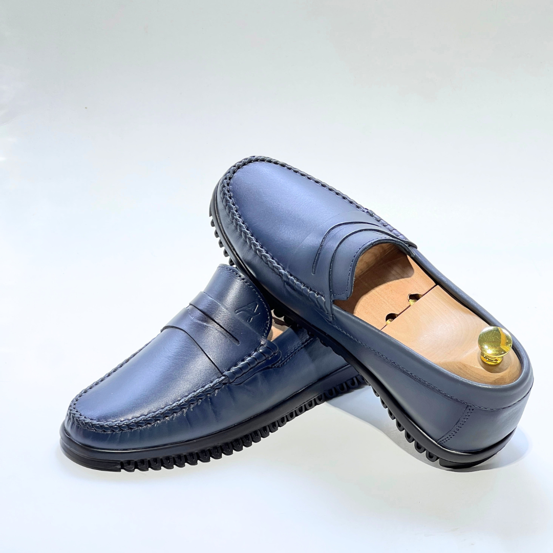 Denver: Mocassin Homme - cuir 100% GRIS REF AZ106