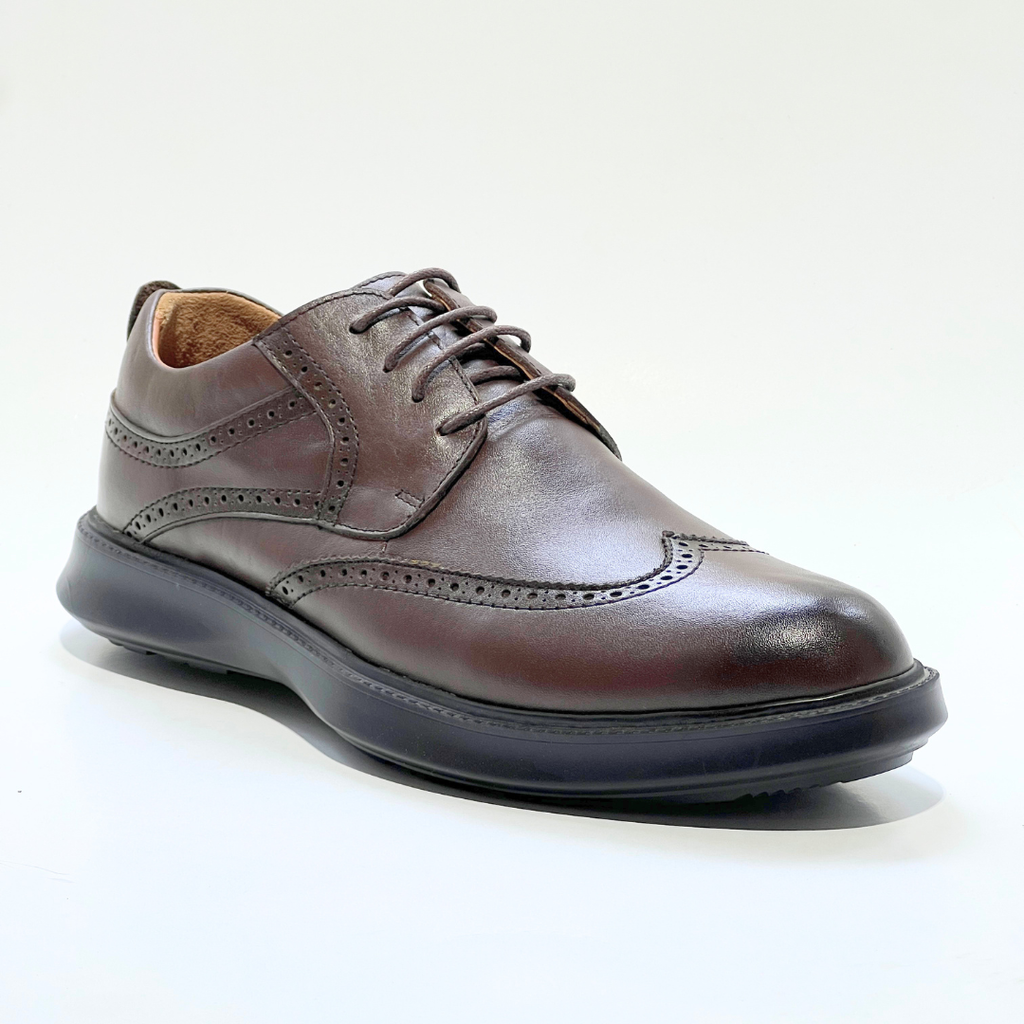 Chaussure BROGUE En Cuir 100% Médical MARRON REF 022