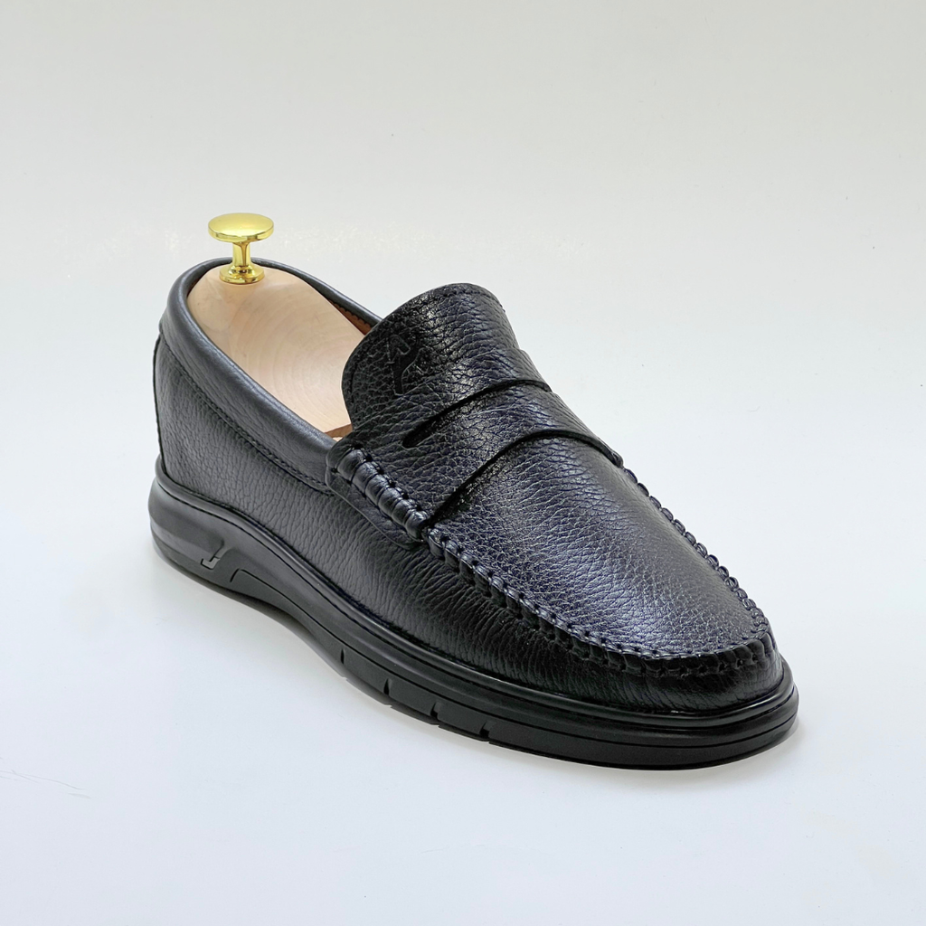 COLLEGE – Mocassins hommes 100% CUIR en NOIR REF 104