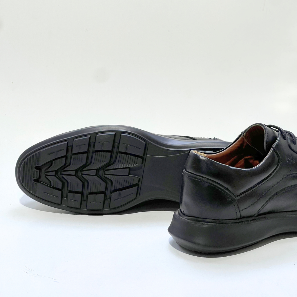 CHAUSSURES Médical 100% EN CUIR VÈRITABLES NOIR Ref 051