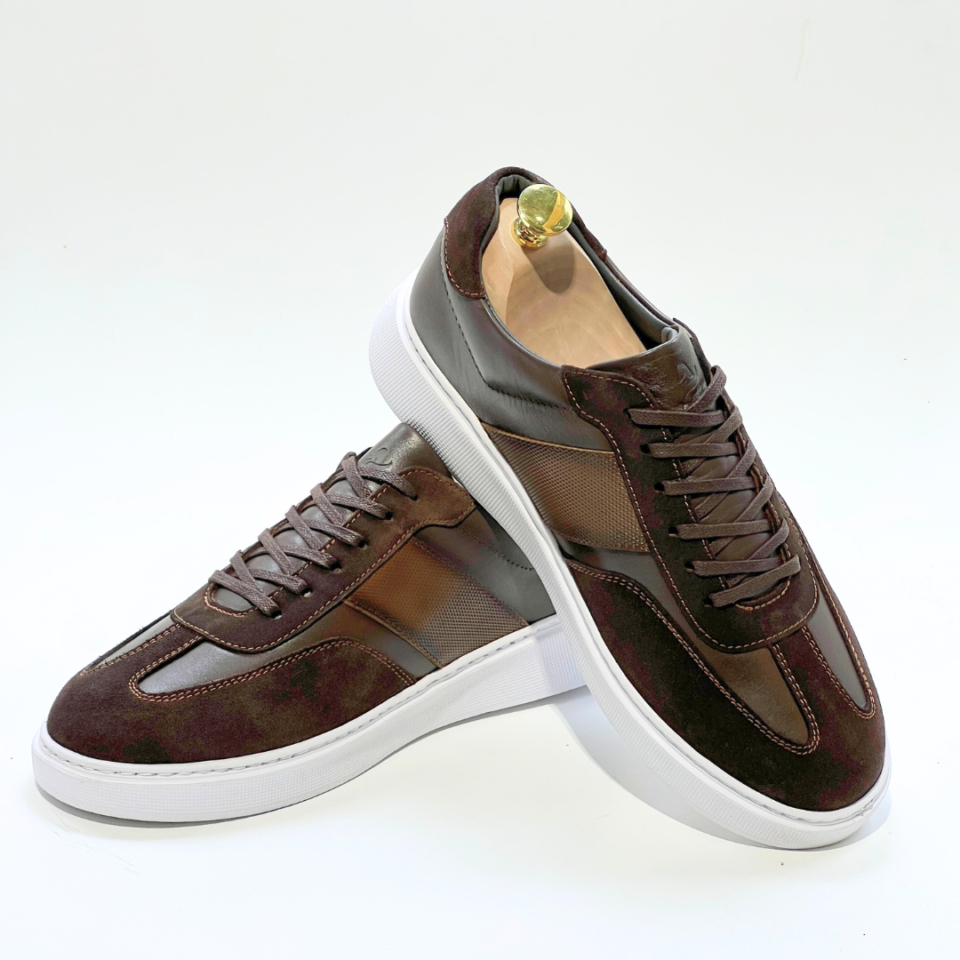 Kairo Basket Homme Cuir Marron Sport REF 645