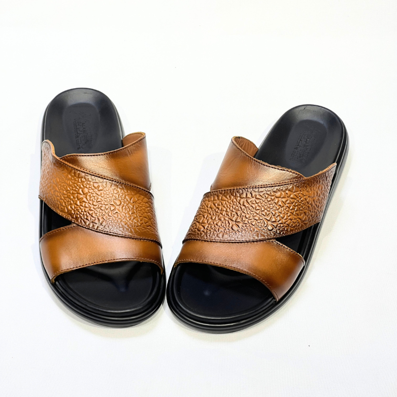 Sandales Hommes 100% Cuir Super Médical EN TABA REF 214