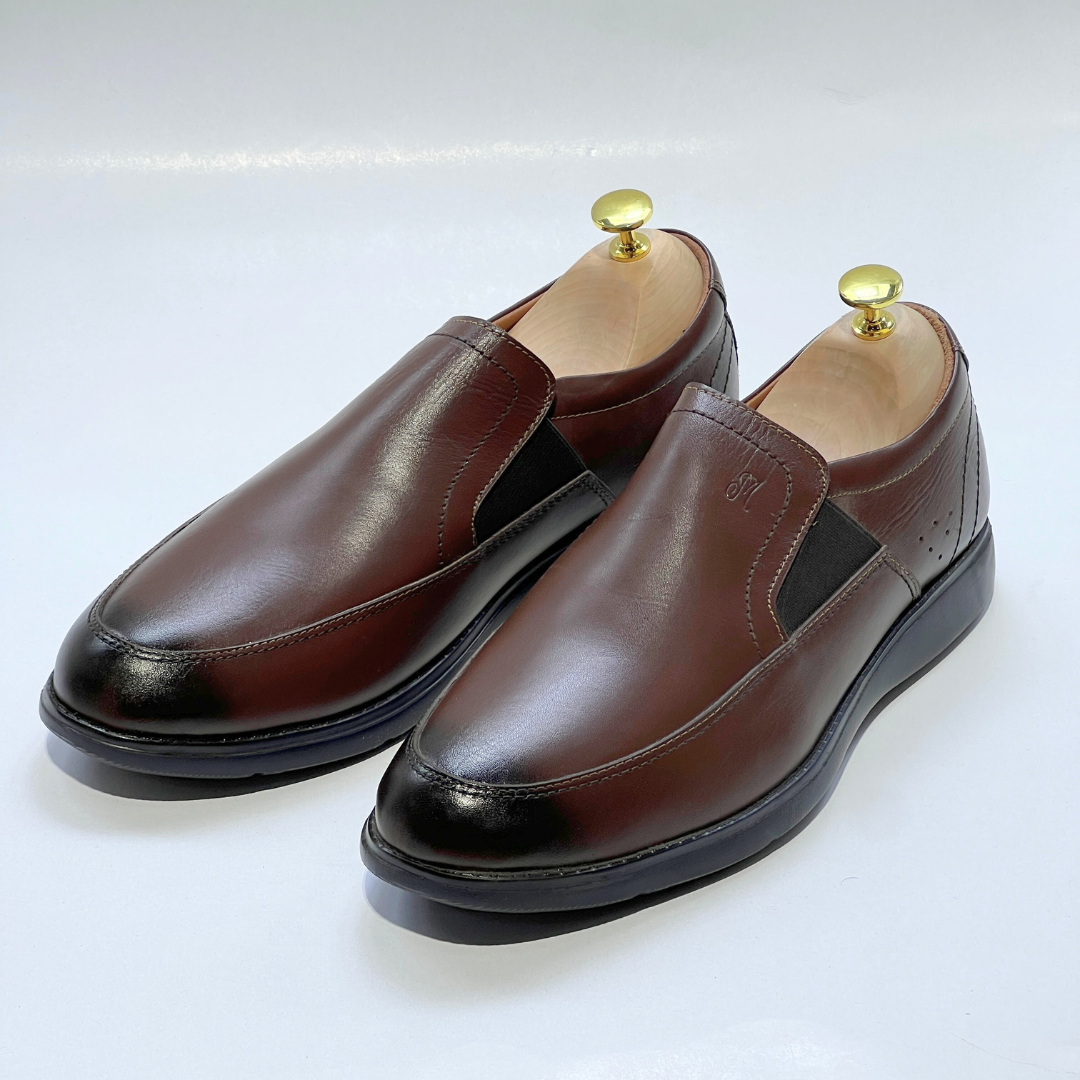 CHAUSSURE Médical 100% Cuir MARRON AZ749