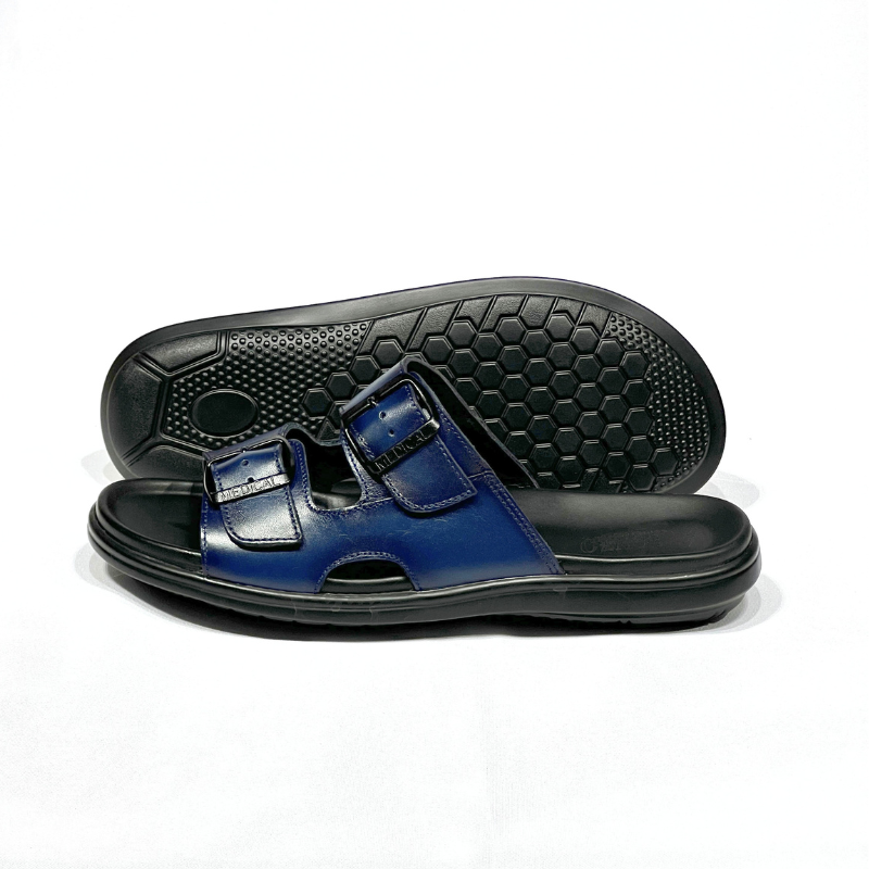 Silver Street London San Antonio, Sandale Homme, En Cuie 100% EN BLEU REF 211