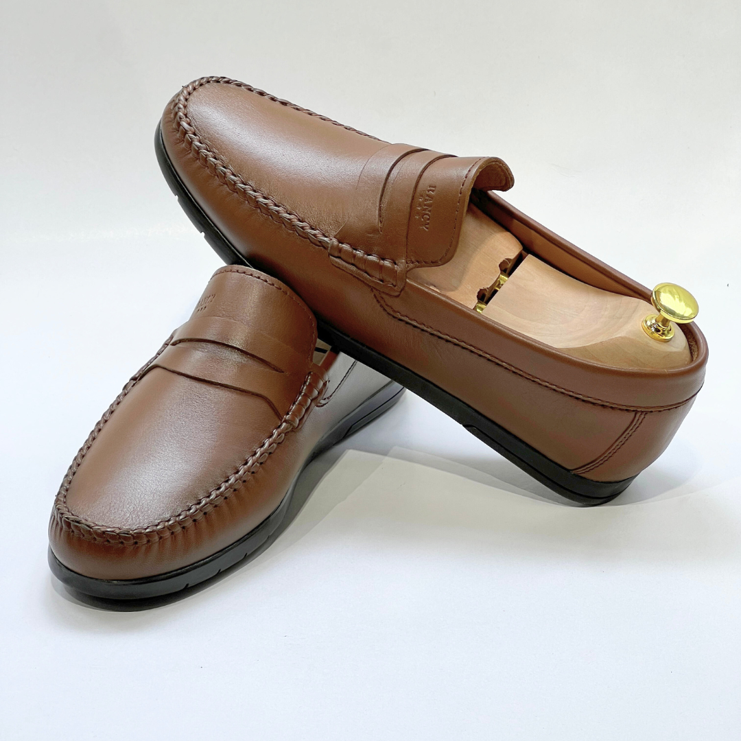 Denver: Mocassin Homme Médical - 100% Cuir TABAC - ref 104