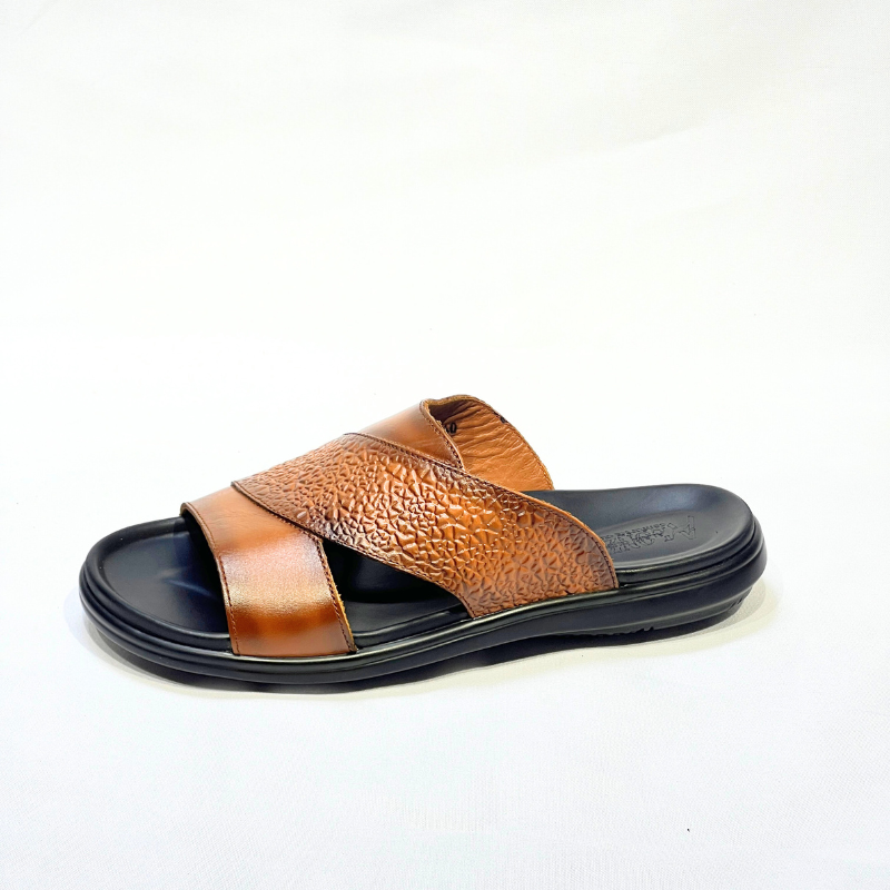 Sandales Hommes 100% Cuir Super Médical EN TABA REF 214