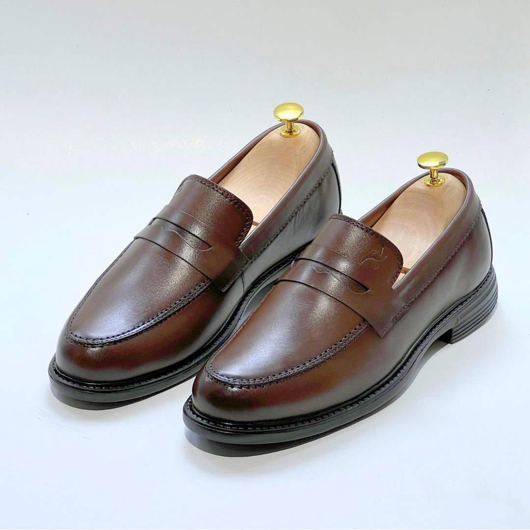 Mocassins Médicales Confortables Respirante 100% CUIR -MARRON- REF 332