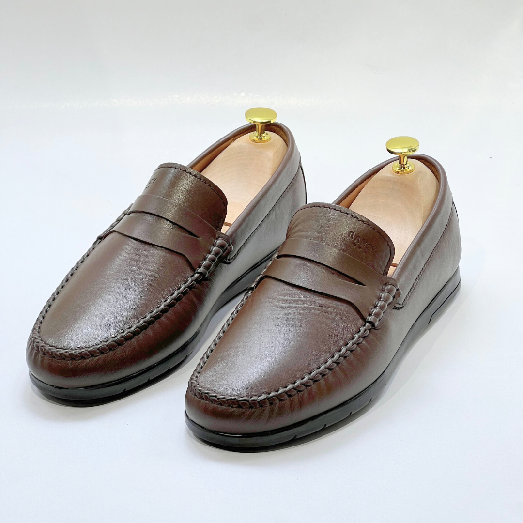 Denver: Mocassin Homme Médical - 100% Cuir MARRON - ref 104