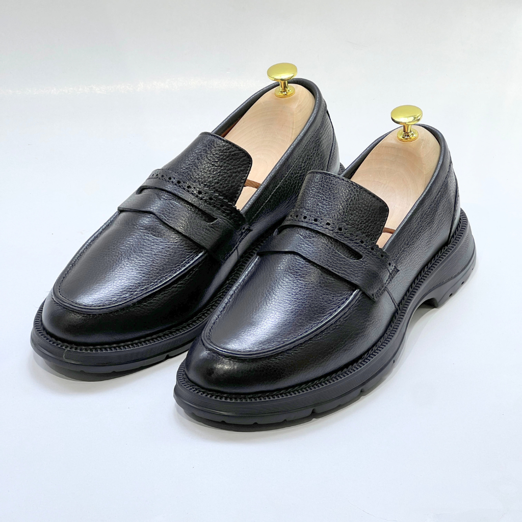 Mocassim Gravata Floater Ricardo Almeida Médical En Cuir 100% NOIR REF 1034