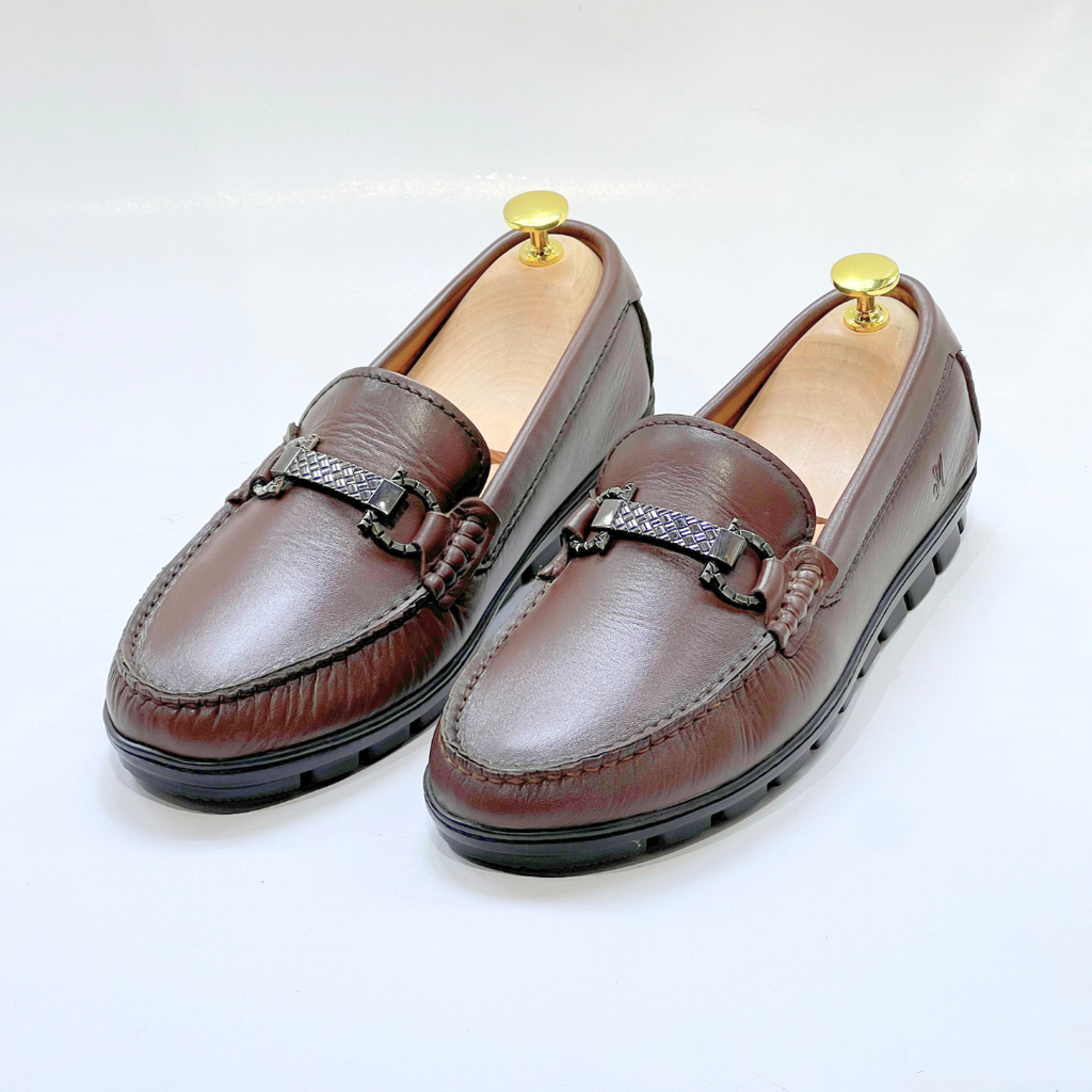 SYENNESIS - Mocassins homme 100% Cuir MARRON-REF 2002