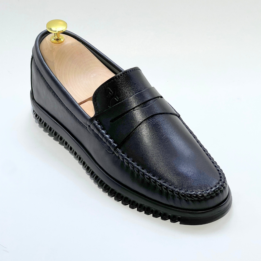 Denver: Mocassin Homme - cuir 100% NOIR REF AZ106