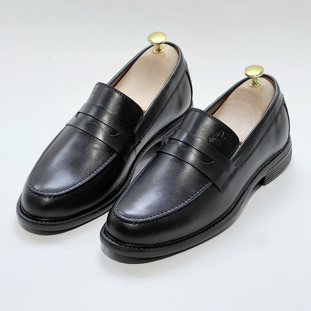 Mocassins Médicales Confortables Respirante 100% CUIR -NOIR- REF 332