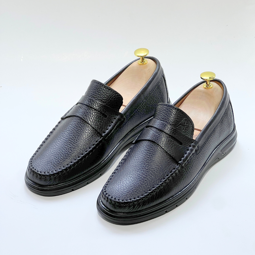 COLLEGE – Mocassins hommes 100% CUIR en NOIR REF 104