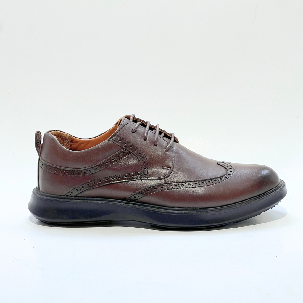 Chaussure BROGUE En Cuir 100% Médical MARRON REF 022