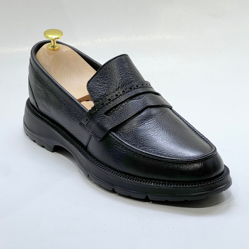 Mocassim Gravata Floater Ricardo Almeida Médical En Cuir 100% NOIR REF 1034