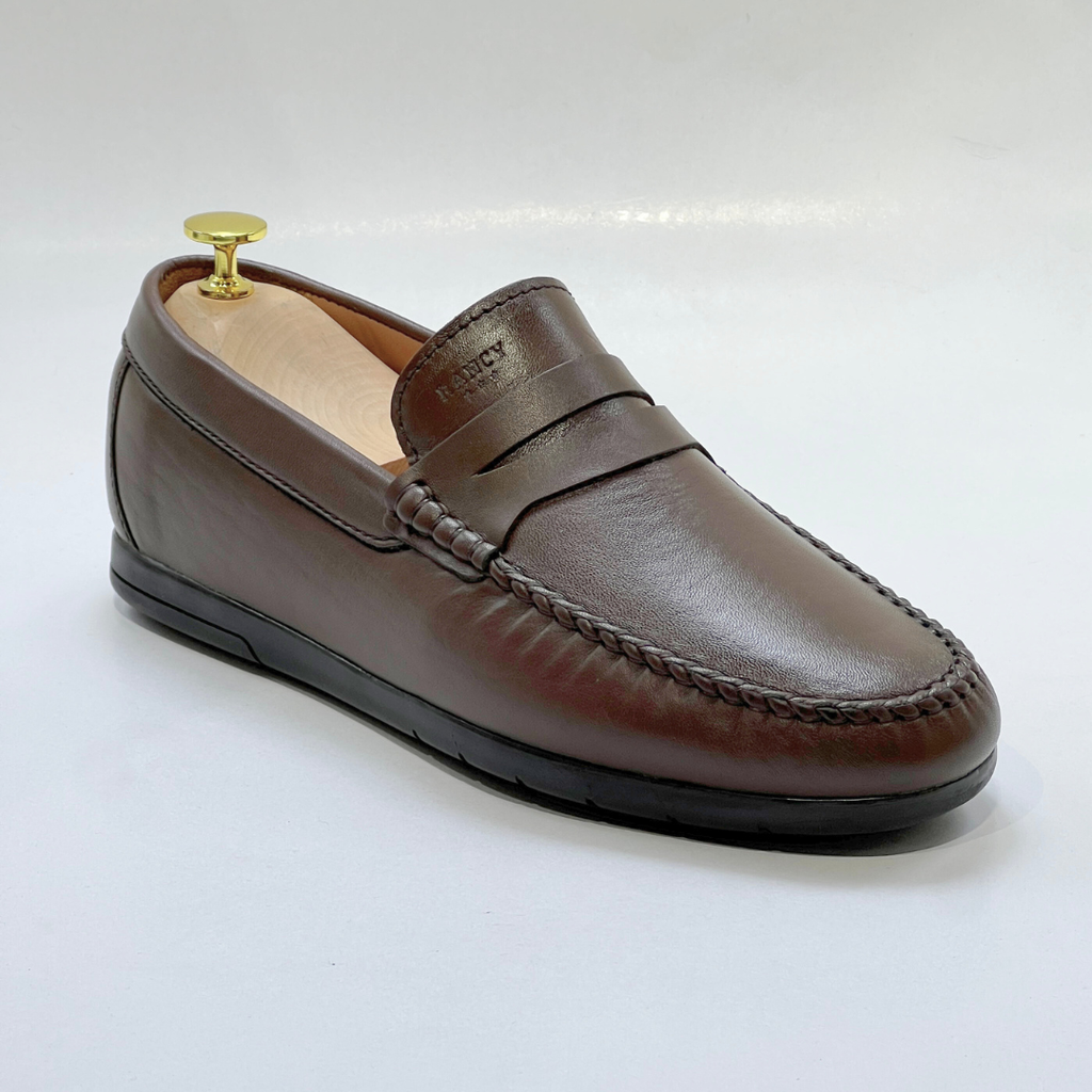 Denver: Mocassin Homme Médical - 100% Cuir MARRON - ref 104
