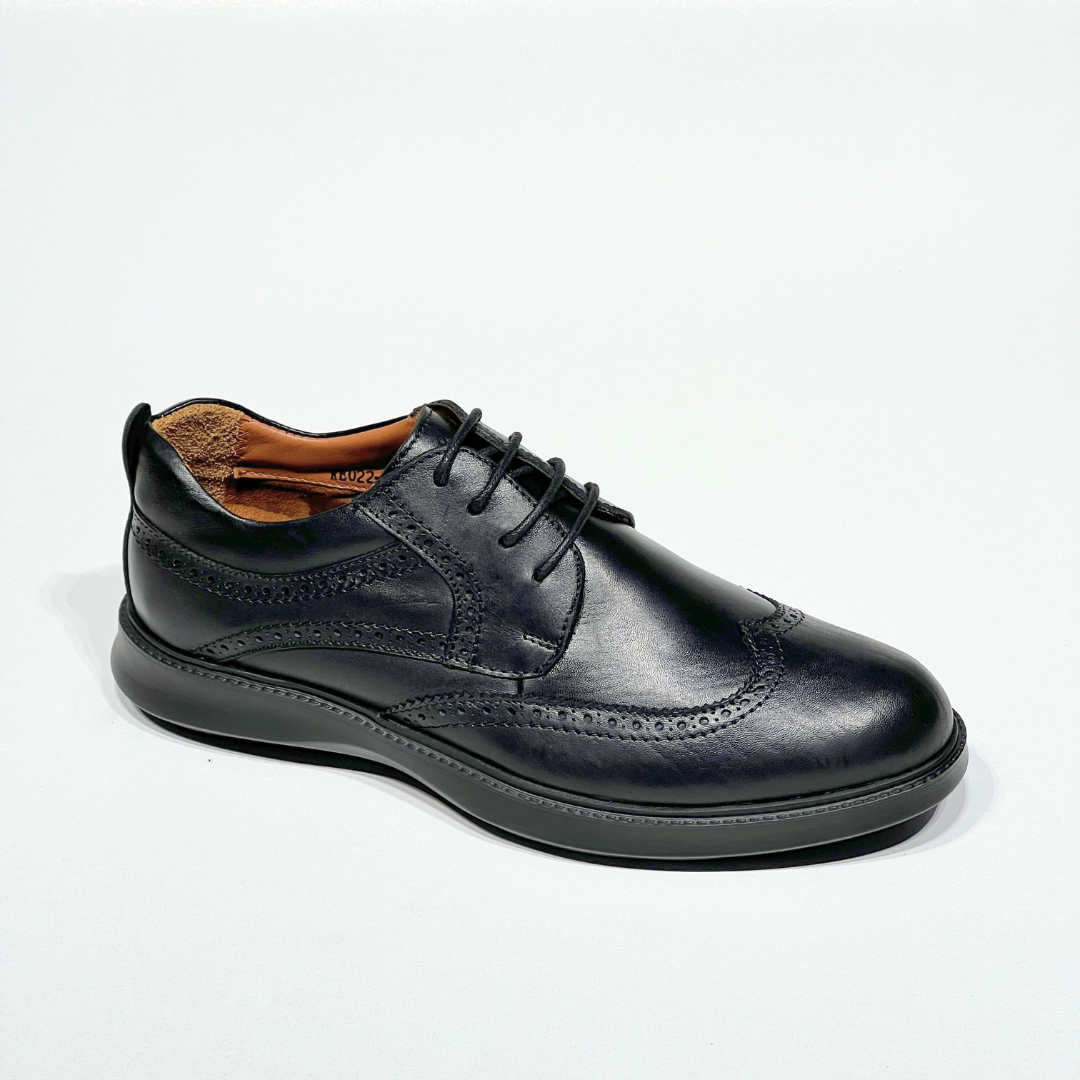 Chaussures Médicale Pour Homme 100% Cuir NOIR REF AZ022