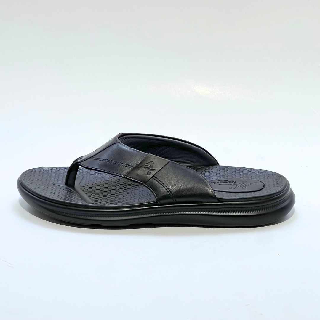 SANDAL HOMMES MEDICAL EVA 100% CUIR EN NOIR REF 2117