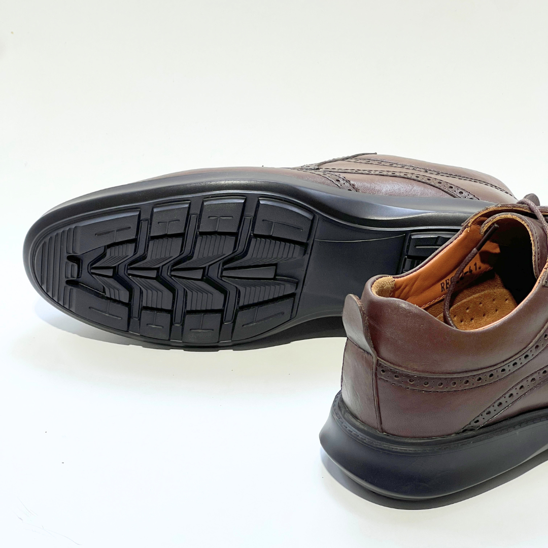 Chaussure BROGUE En Cuir 100% Médical MARRON REF 022