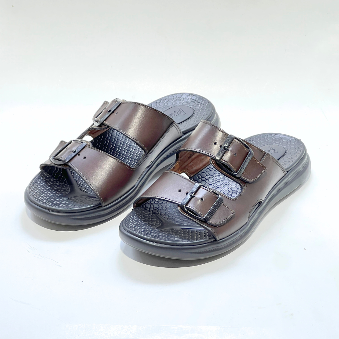 Silver Street London San Antonio, Sandale Homme, En Cuie 100% MARRON REF 211