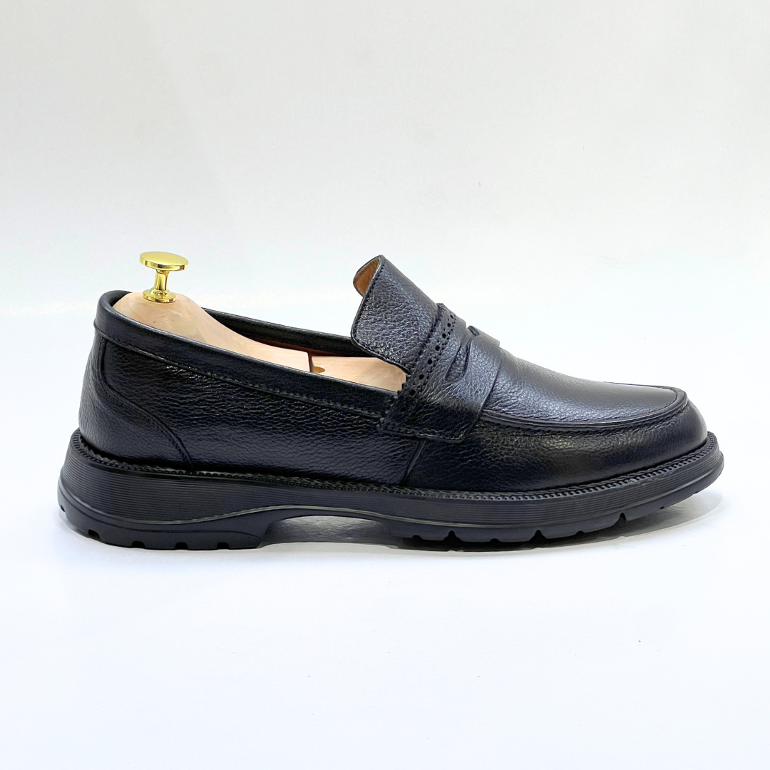 Mocassim Gravata Floater Ricardo Almeida Médical En Cuir 100% NOIR REF 1034