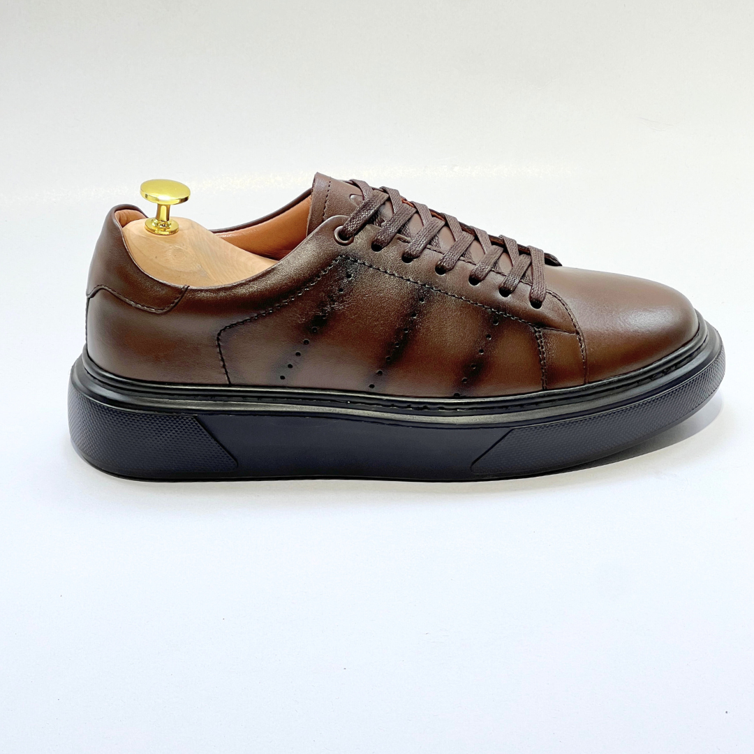 Baletto - SNEAKERS En Cuir Spécialisé MARRON REF AZ641