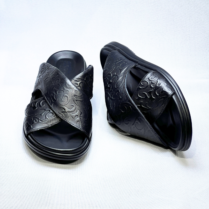 Relax – Sandales Hommes 100% Cuir Super Médical EN NOIR REF T-212