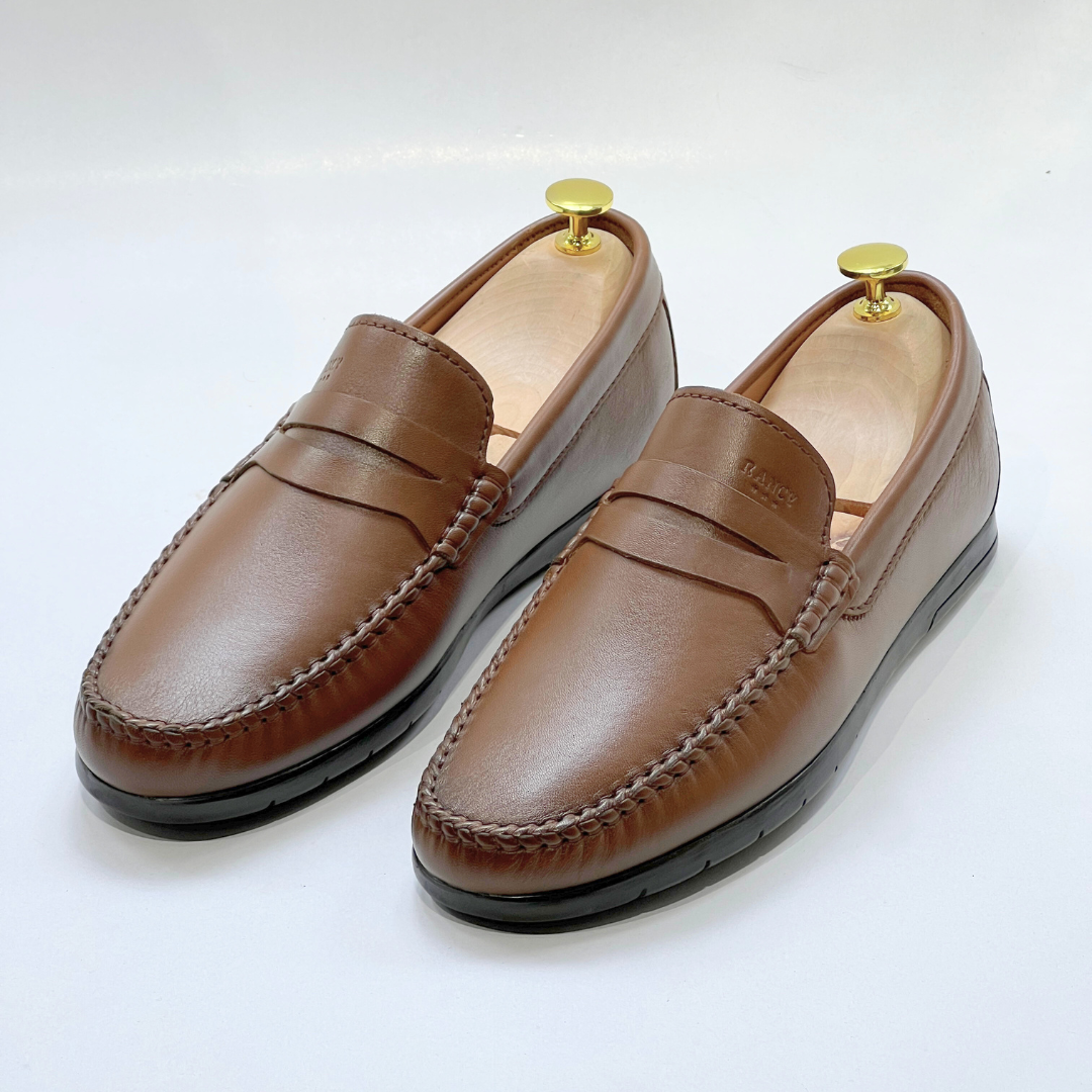 Denver: Mocassin Homme Médical - 100% Cuir TABAC - ref 104