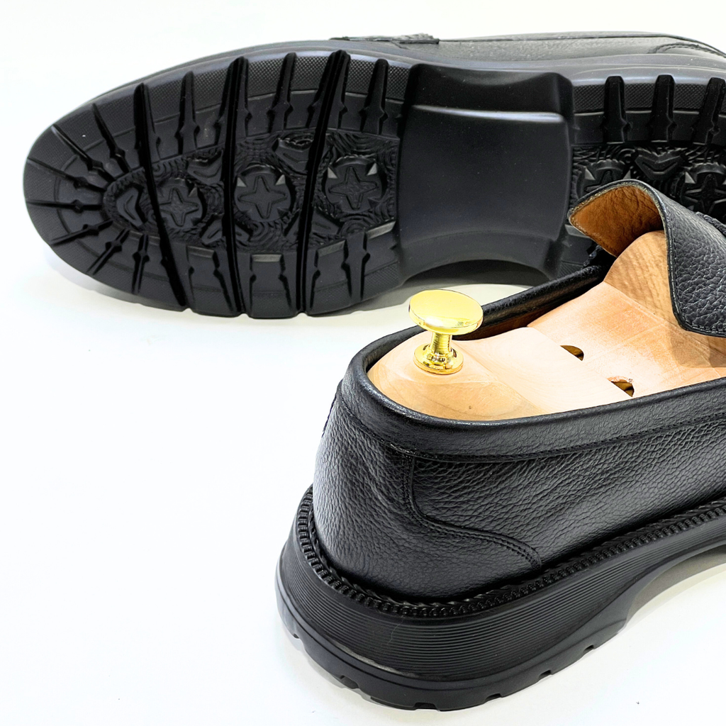 Mocassim Gravata Floater Ricardo Almeida Médical En Cuir 100% NOIR REF 1034