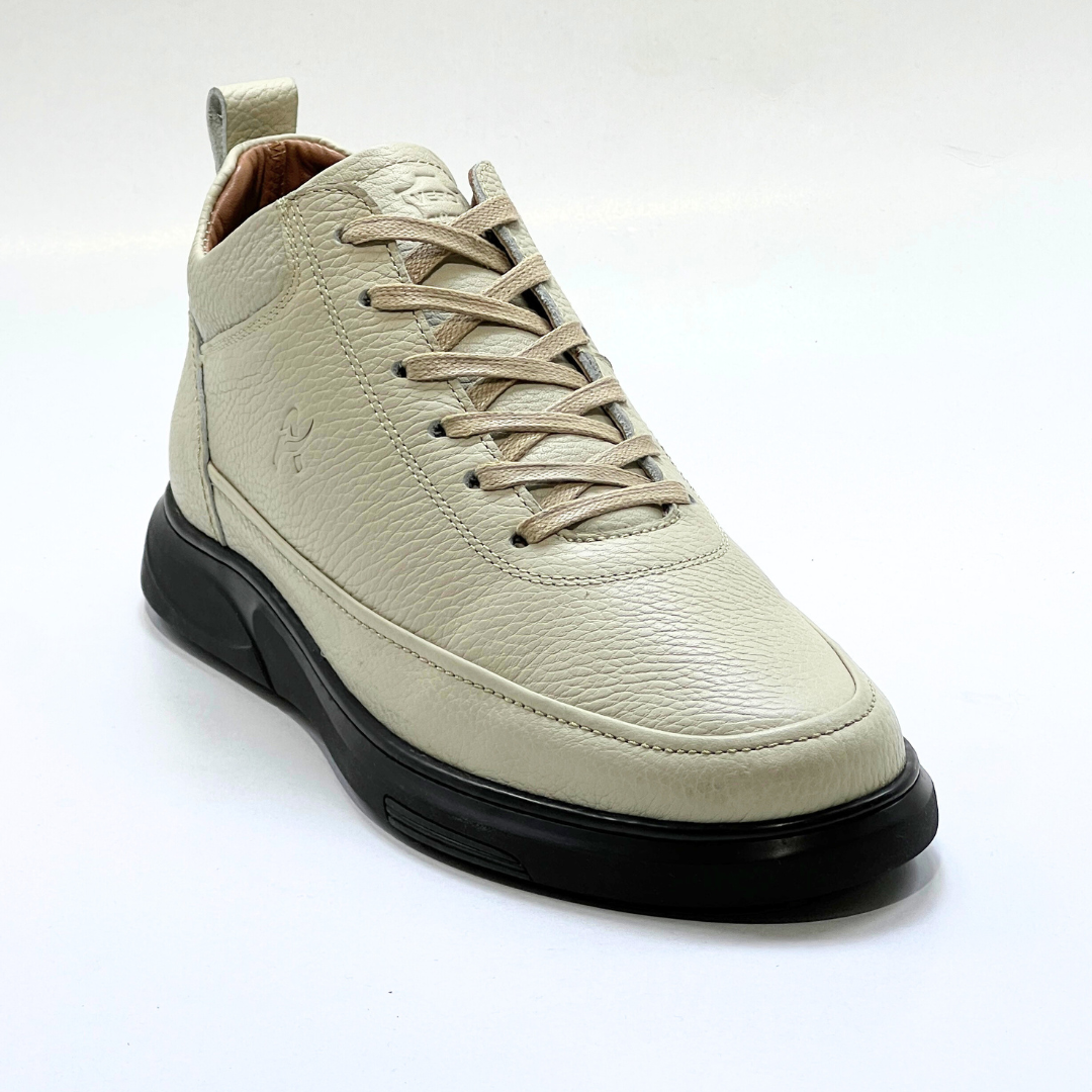 Demi - Bottine 100% Cuir biege REF AZ609